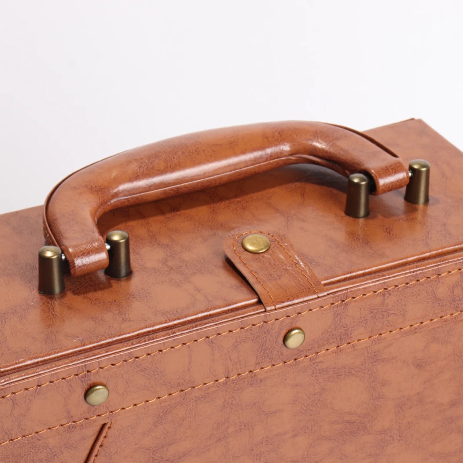 Faux Wood and Leather Double Wine Bottle Gift Box