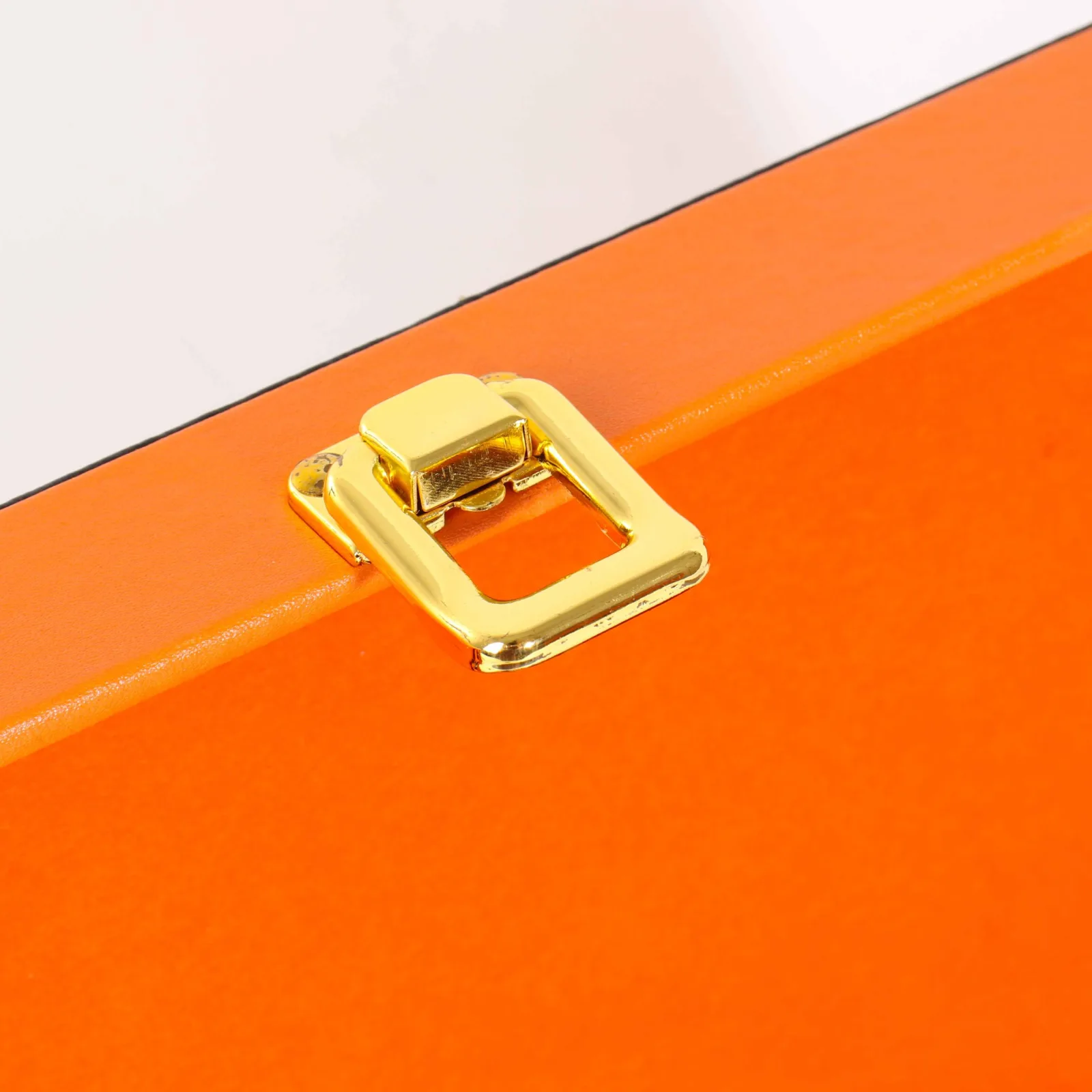 Orange Leather Double Wine Gift Box with Tools 4