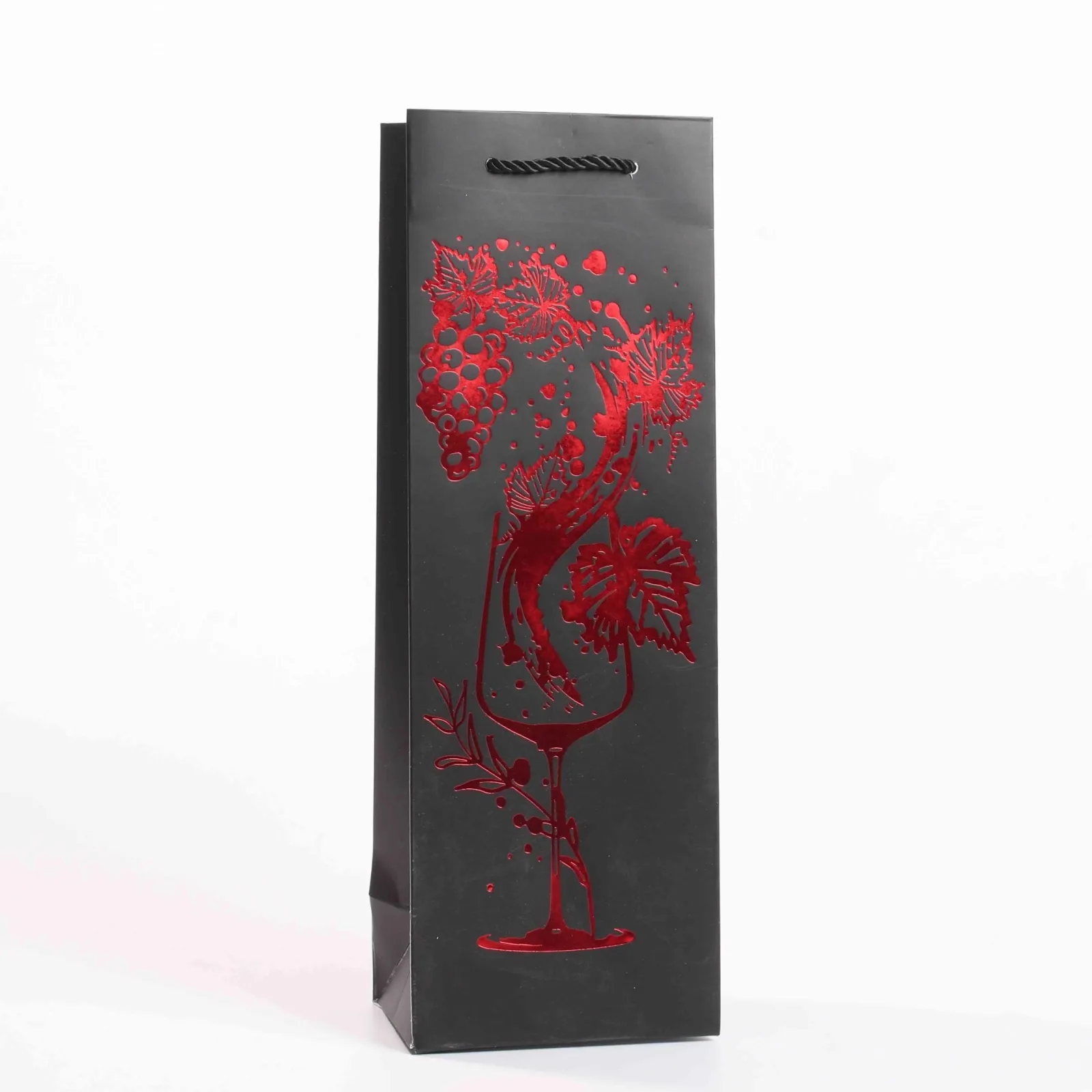 White Cardstock Wine Bag with Foil Stamping and UV 3